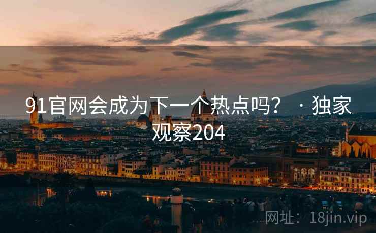 91官网会成为下一个热点吗？ · 独家观察204  第1张